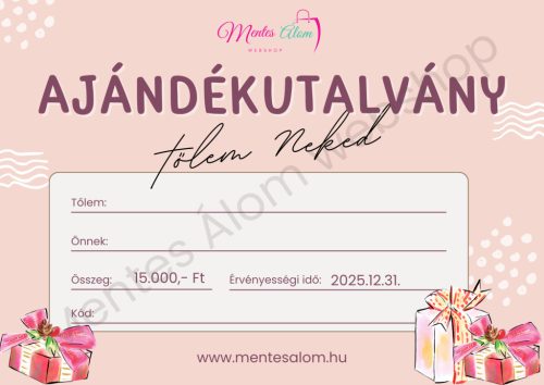 Ajándékutalvány 15 000 ft értékben