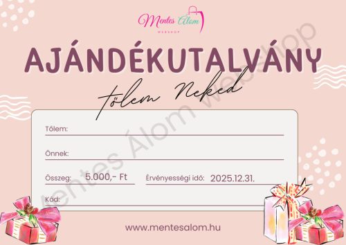 Ajándékutalvány 5 000 ft értékben