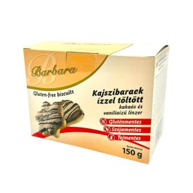   Barbara Kajszibarack Ízzel Töltött Kakaós és Vaníliaízű Linzer 150g, gluténmentes, tejmentes, szójamentes
