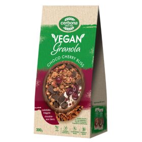   Cerbona vegán csokoládés-meggyes granola müzli, hozzáadott cukor nélkül 300 g