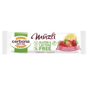   Cerbona glutén- és laktózmentes epres - citromos müzliszelet 35g