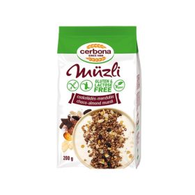   Cerbona Csokoládés-mandulás Müzli, Gluténmentes, Laktózmentes 200g