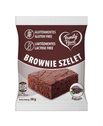 Family Heart Brownie szelet kakaós 30gr - gluténmentes, laktózmentes