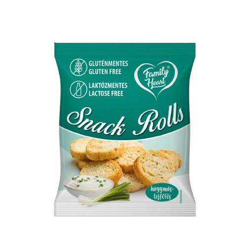 Family Heart Snack Rolls hagymás tejfölös 40g -  gluténmentes, laktózmentes