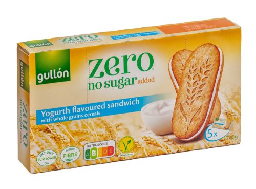 Gullon ZERO – Joghurtos reggeli szendvicskeksz hozzáadott cukor nélkül 220 gr