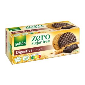   Gullon ZERO Choc Digestive étcsokoládés teljes kiőrlésű, cukormentes keksz 270 gr