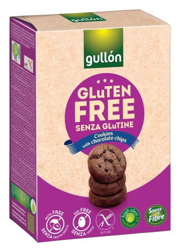 Gullon Gluten Free Choco Chips gluténmentes csokoládés keksz 200 g