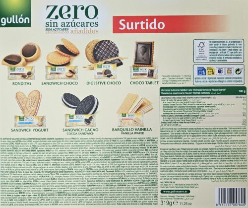 Gullon Surtido válogatás cukor hozzáadása nélkül 319g