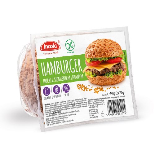 Incola Gluténmentes Hamburger zsemle 140g