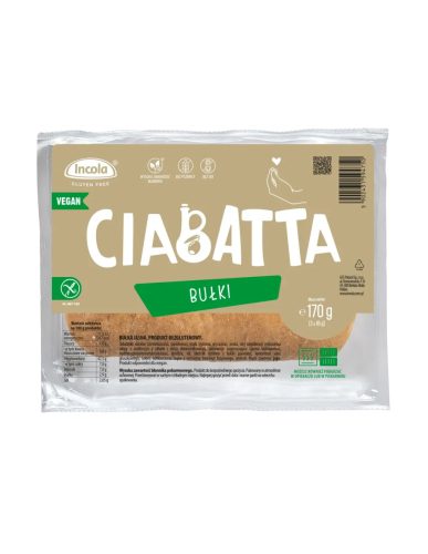 Incola Gluténmentes, vegán Ciabatta  -  170 g