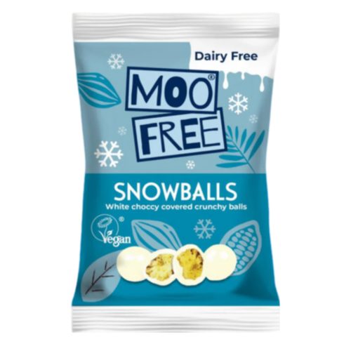 Moo Free vegán, gm Karácsonyi Choccy Rocks - Hógolyó 35g