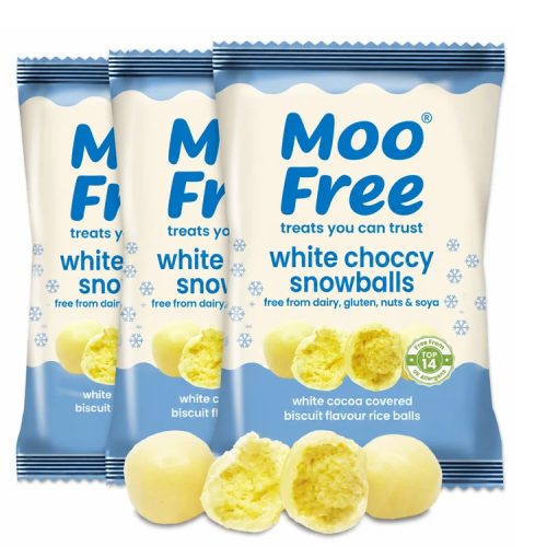 Moo Free Karácsonyi Choccy Rocks - Hógolyó (gluténmentes, vegán) 35g