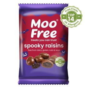   Moo Free vegán, gluténmentes Halloween csokoládéval bevont Spooky mazsola – 25 g
