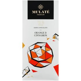   Mulate Premium - Étcsokoládé liofilizált Naranccsal és Fahéjjal 90g