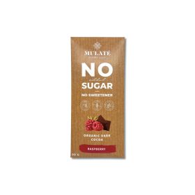   Mulate Organic Light - Étcsokoládé Málnával és Kakaótörettel NSA 80g