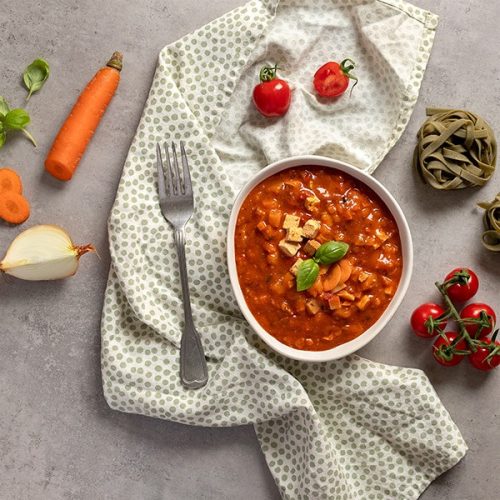 Polcz Bolognai zöldségragu tofuval