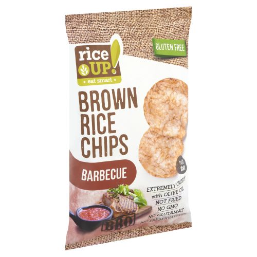 Rice Up gluténmentes barnarizs chips barbecue 60 gr