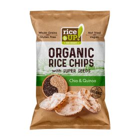   Rice Up BIO gluténmentes barnarizs chips chia maggal és quinoával 60 gr