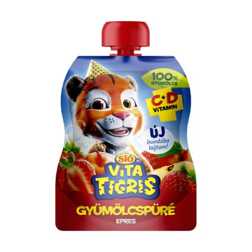 Sió Vitatigris Eper gyümölcspüré - 90 g