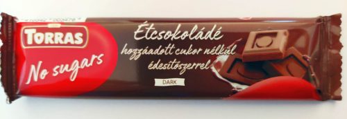 Torras gluténmentes étcsokoládé hozzáadott cukor nélkül 30g