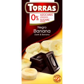   Torras gluténmentes banános étcsokoládé hozzáadott cukor nélkül 75g