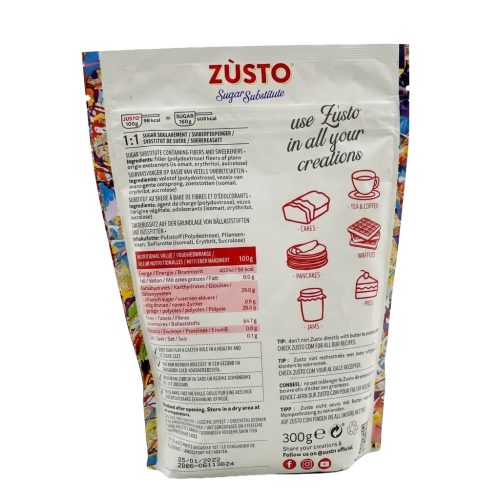 Zusto Gourmet cukorhelyettesítő 300 g – 1:1 cukorhelyettesítő